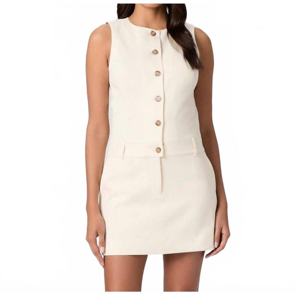 NEW PAIGE soho mini dress in bone